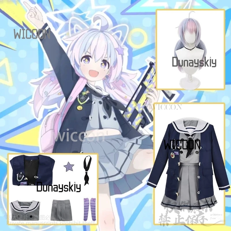 

Anime Game Blue Archive Cosplay Uzawa Reisa Kawaii Loli Japanese Girls JK School Uniform Dress Lovely Lolita Wigs Cos Customized
