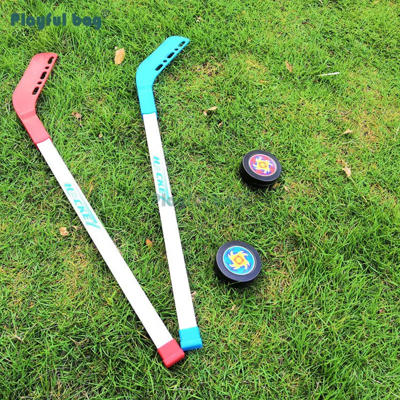 Entry-Level Plastic Roller Hockey Set For Children 70CM Hocky Stick Puck Outdoor Exerciese Kid Sports AMB153