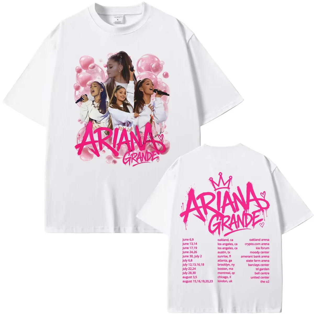 Summer Hot Sale Ariana Grande Tour 2026 Merch T-shirt Y2K Men Women Fashion Aesthetic T Shirt Hip Hop Streetwear Punk T-shirt