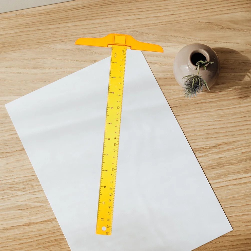 4 قطع مسطرة T احترافية مع مسطرة تصميم خفيفة الوزن بمقياس واضح للطلاب الفنانين لمشاريع القياس والرسم #3