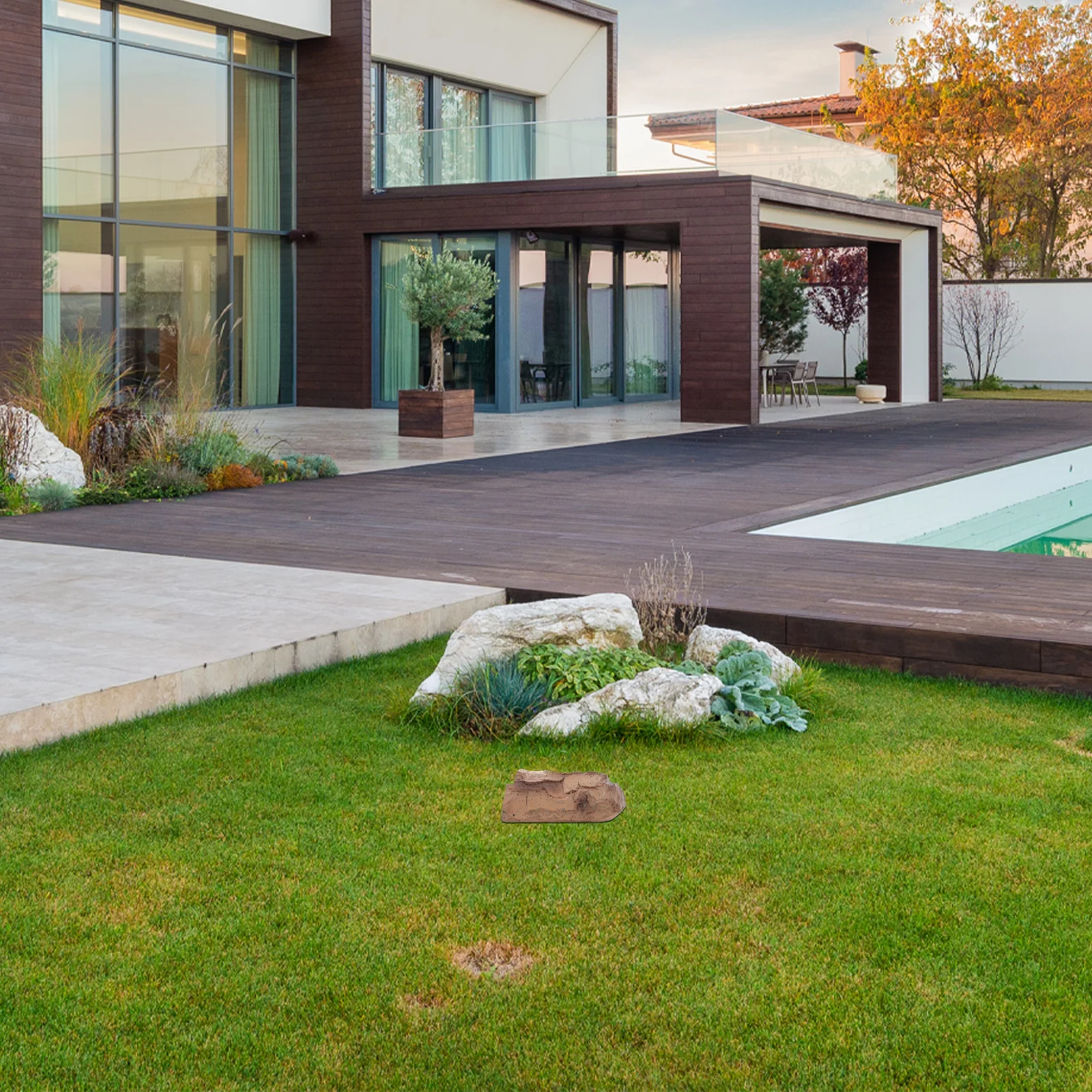 مفتاح إخفاء صندوق خارجي محاكاة حجر حامل مفتاح مخفي لحديقة ساحة مفاتيح احتياطية تخزين الحاويات مقاوم للماء آمن #5