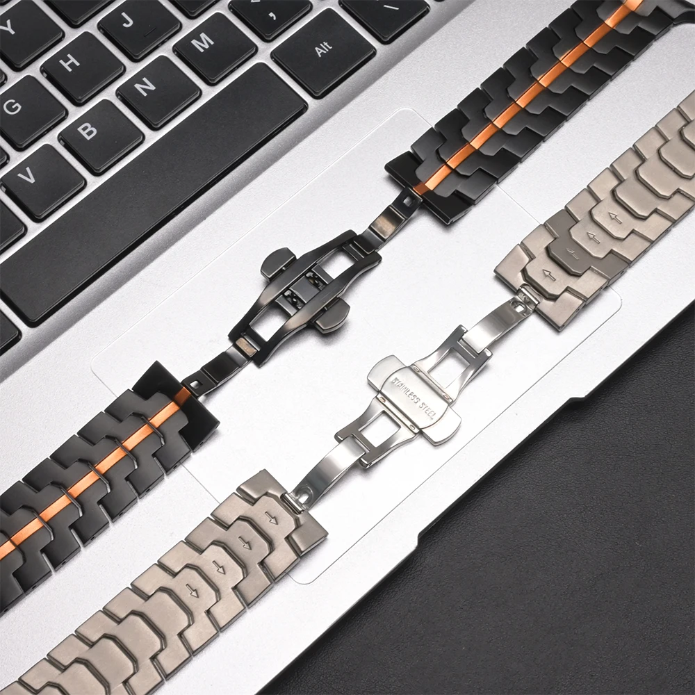 حزام تيتانيوم فاخر لهاتف سامسونج جالاكسي الترا 2025 47 مللي متر حزام عمل معدني لساعة جالاكسي 7 الترا 2024 إكسسوارات سوار #4