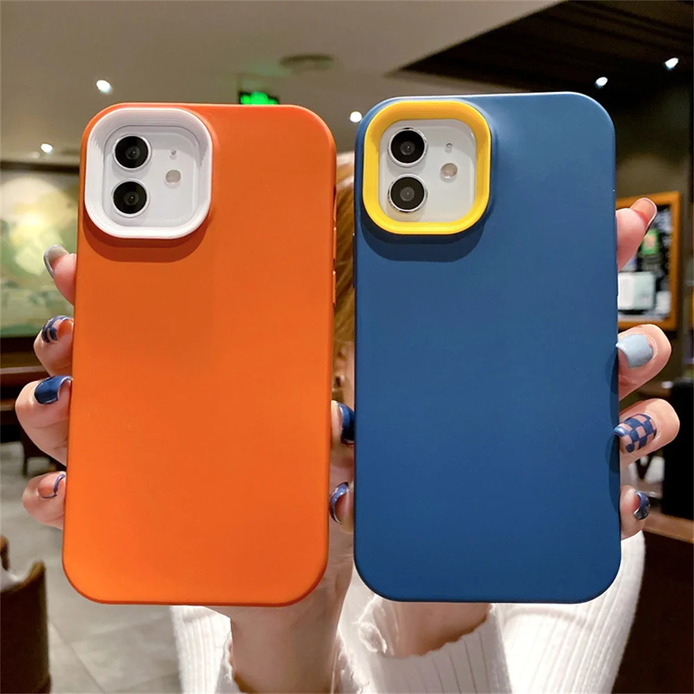 Bonbon farbe Silikon Handy hülle für iPhone 12 11 Pro Max Hülle für iPhone 13 14 15 Pro max xs xr matt weich TPU Rückseite