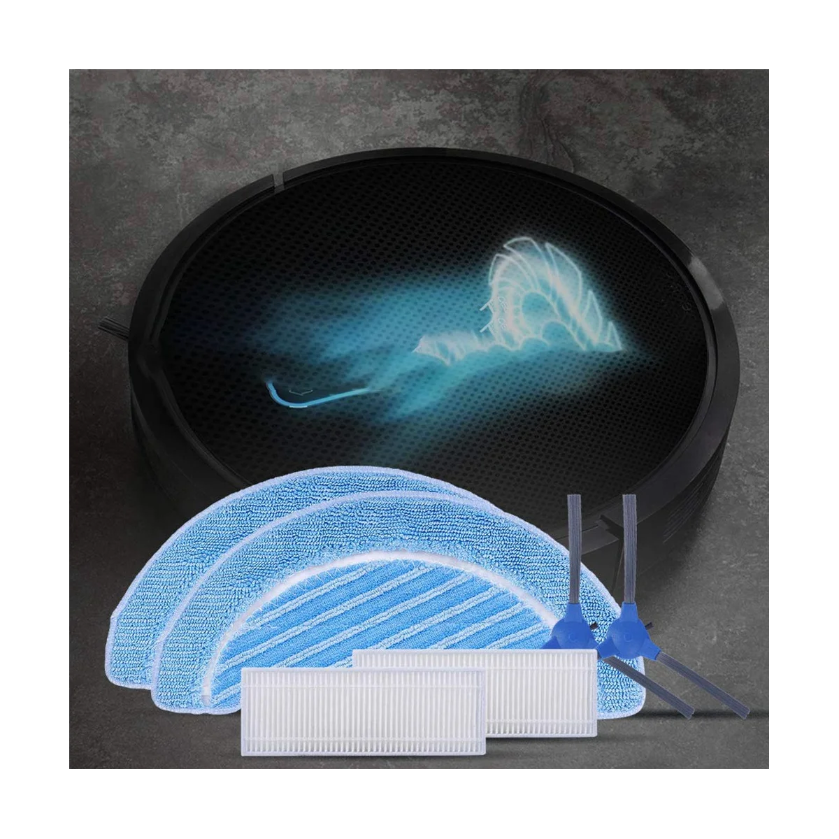 Filtro HEPA de Cepillo Lateral de cepillo principal Compatible con accesorios para aspiradoras Conga 1090