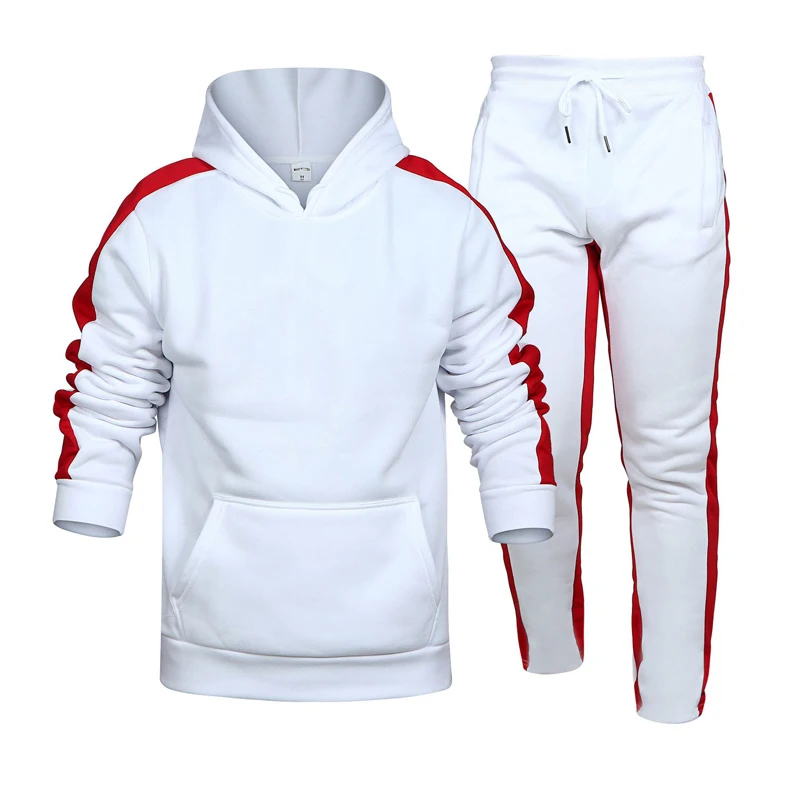 

2025 Mens Tracksuit Casual Hooded Sweatshirt 2 Piece Set Gym Jogging Men's Clothing High Quality Outdoors Sports Suit Hot Sales