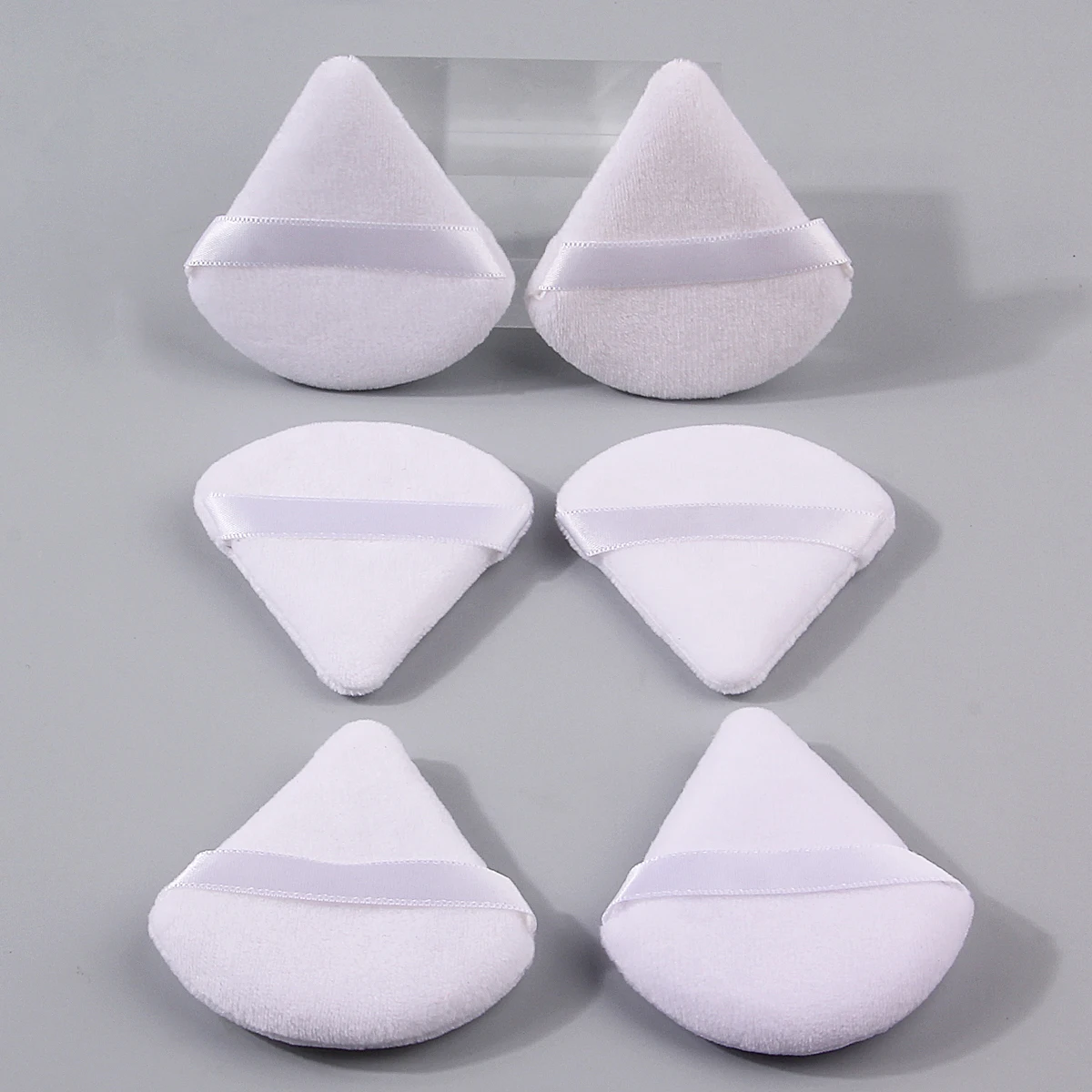 พัฟแป้งสามเหลี่ยมรูปพัดขนสองด้าน 6 ชิ้น, แป้งอเนกประสงค์แบบแห้งและเปียกเครื่องมือฟองน้ำแต่งหน้าไม่ติด