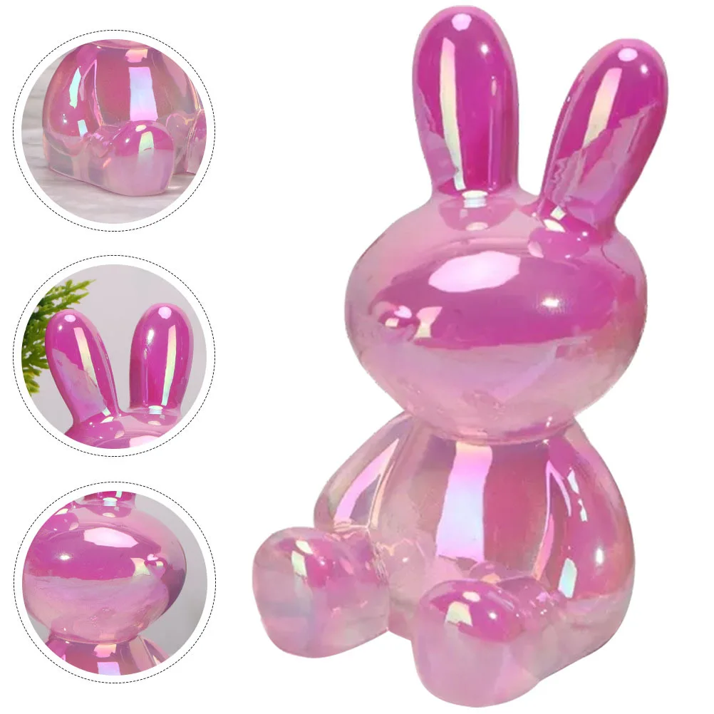 

Mini Resin Rabbit Figurines Delicate Compact Bunny Decor for Party Table Bunny Ornaments Resin Rabbit Craft Car Ornament