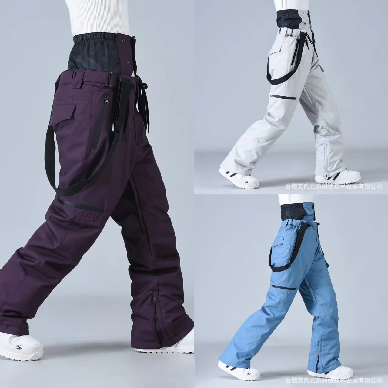 

2026 New Snowboarding Pants Men Women Winter Ski Pants Windproof Waterproof Warm Overalls Couple Snow Trousers Waist Protection