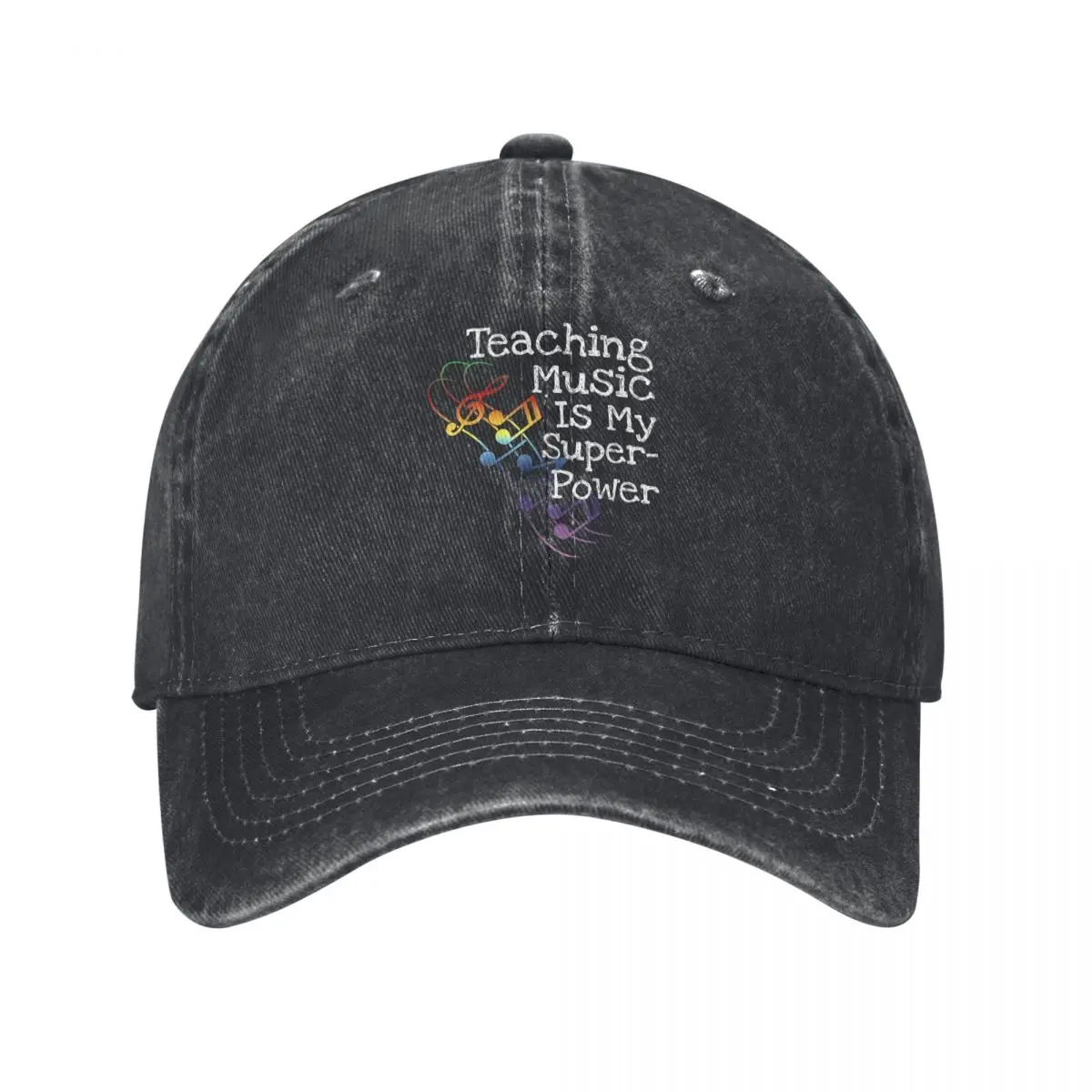 Profesor de música Enseñar música es mi gorra vaquera superpotente duradera para todas las estaciones gorras de hombre gorra de béisbol para hombre