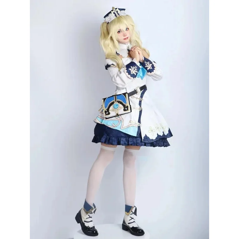 LQBarbara Gioco Cosplay Genshinimpact Barbara Costume Cosplay Abito Parrucca Scarpe Anime Gioco di ruolo Abiti da festa di carnevale