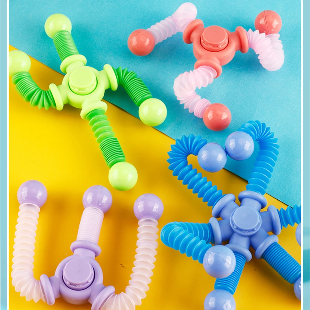 10Pcs Fun Variety Telescopic Tube Fidget Spinner Kids Birthday Party Wedding Guest Gift Souvenir, Christmas Carnival School Gift view 2