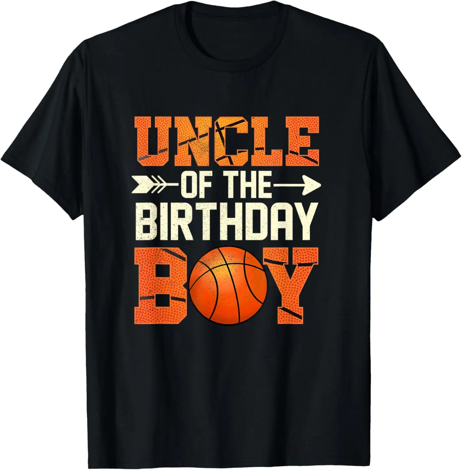 Uncle Of The Birthday Boy Basketball Father Dad Funny T-Shirt