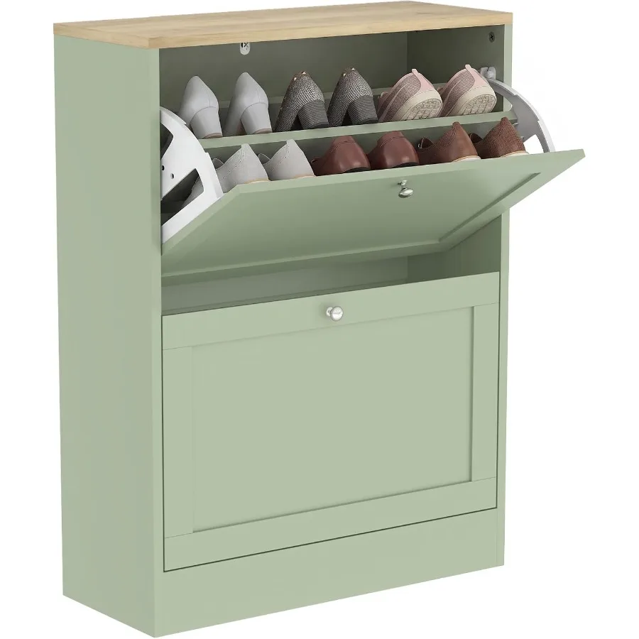 Shoe Rack Cabinet Narrow Entryway - Schuhschrank für den Eingangsbereich, schmales Schuhregal