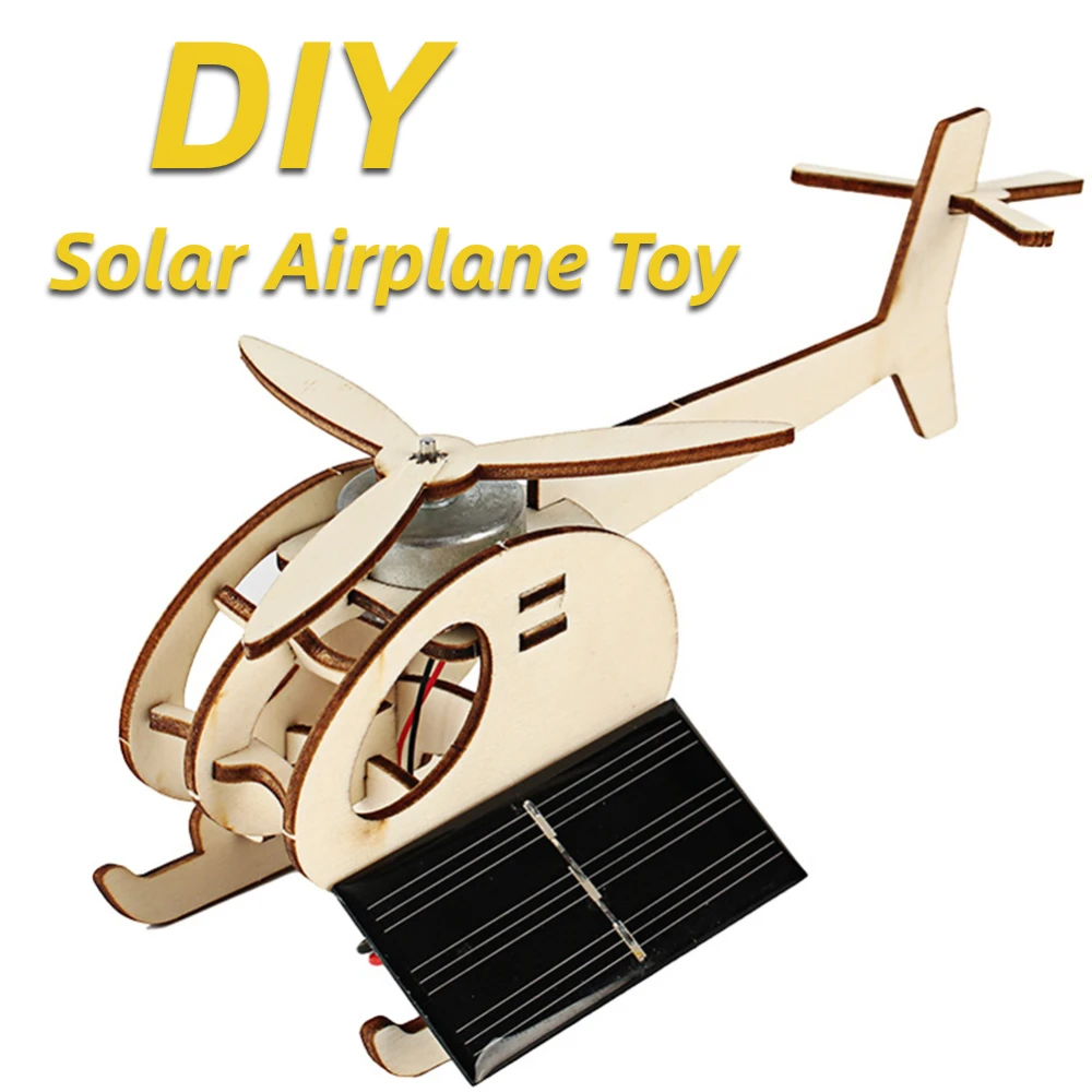 DIY Mini Solar Airplane Model Assemble Kit Mini Teaching Learning STEM Project Science Education Aid Gift for School Lab Gifts