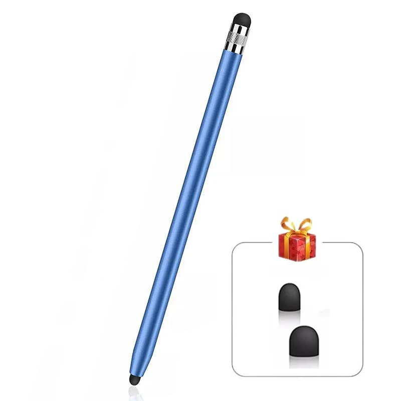 Touch Pen voor tablet Universele potlood Capacitieve stylus Dubbele dubbele siliconen kop voor iPad Android Smart Phone
