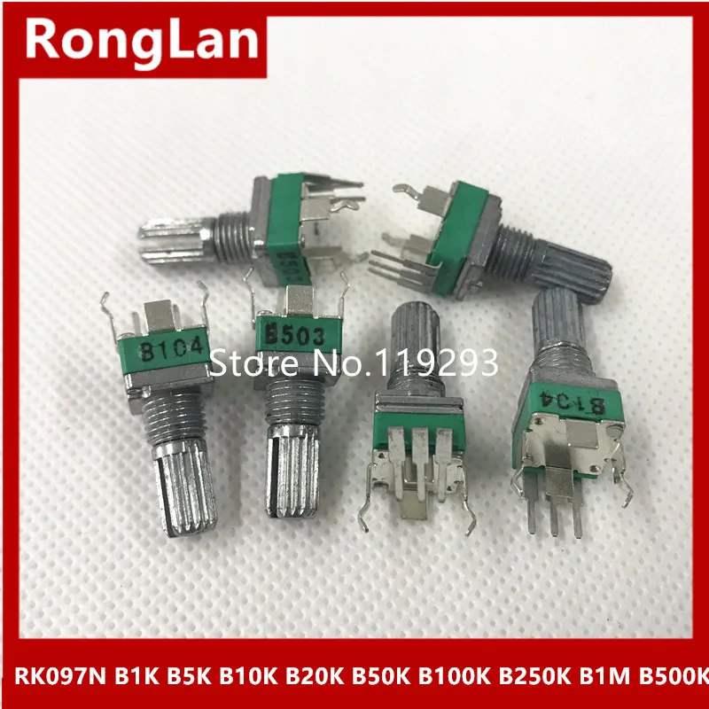 Spot precision adjustable potentiometer switch RK097N 097 Vertical clubfoot Single B1K B5K B10K B20K B50K B100K B250K B1M B500K