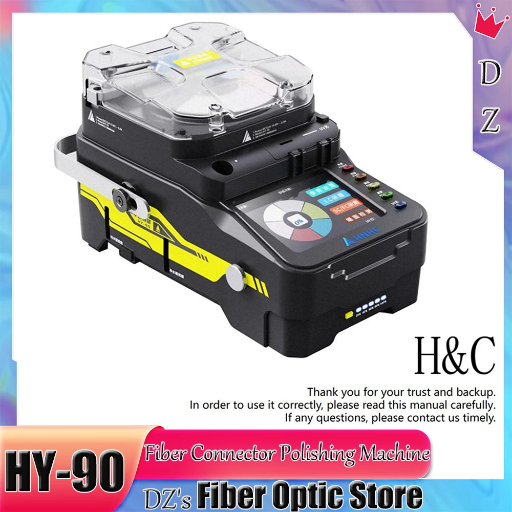 HY-90 fibra ottica Cleaner Connector lucidatrice Tester Splicing Machine LC/SC/FC/ST strumento di pulizia per rettifica ottica