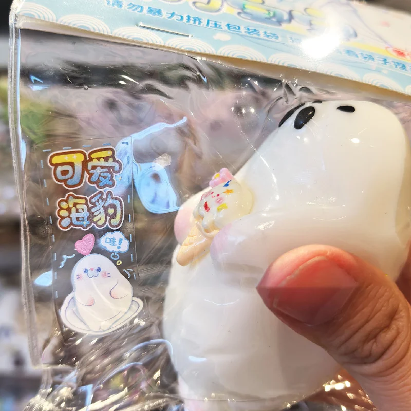 Taba Squishy Kawaii นุ่ม Chubby สีขาวซีลเด็กบีบ Sensual ของเล่น Sea Lion Fidget ของเล่นช้า Rebound สาว Holiday Party ของขวัญ
