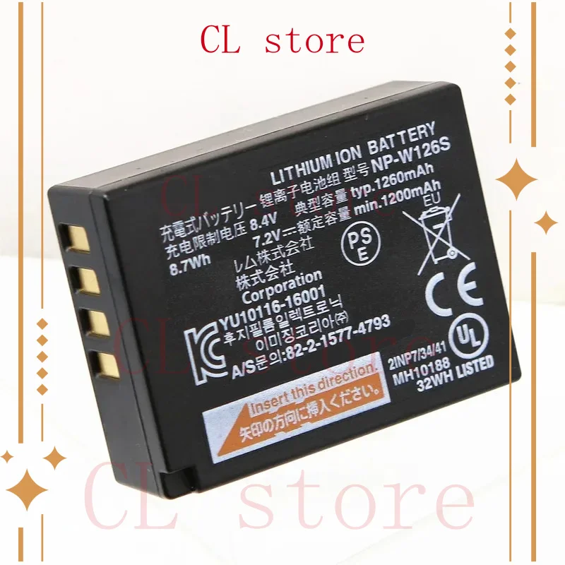 2pcs Original NP-W126S Camera Battery for Fujifilm Fuji X-H1 X-PRO3 X-PRO2 X-T3 X-T2 X-T30 X-T20 X-T200 X-E3 X-E2 X-A5 X-A3