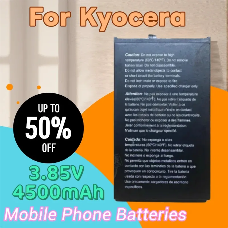 

Новый аккумулятор 3,85 В, 4500 мАч для Kyocera DuraForce Ultra 5G E7110 Verizon Rugged