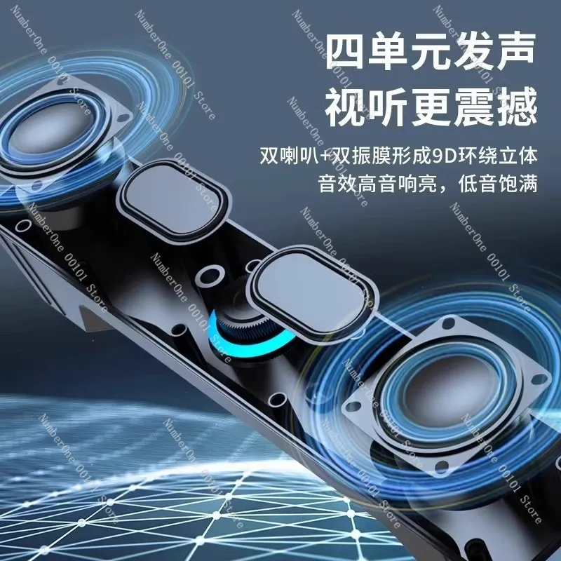 Wired Desktop Computer Speaker, Active Subwoofer, Multimedia External Speaker for Notebook, TV, and Desktop