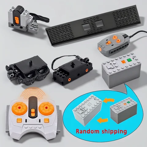Train Track Building Blocks For MOC Power Functions Parts Motor Battery Box Infrared Speed Remote Control Receiver for Legoeds