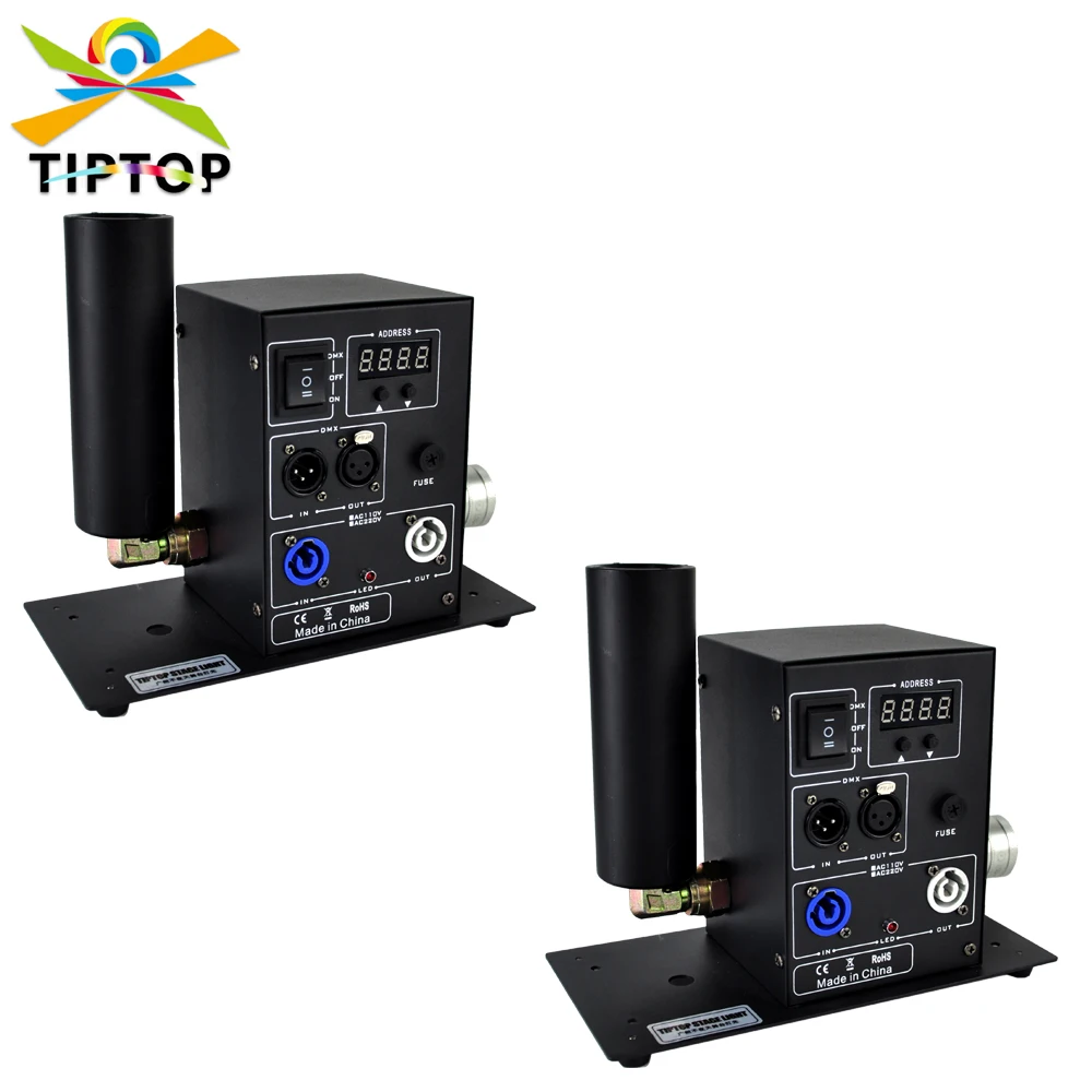 TIPTOP Stage  Remote Digital 200W Single Pipe Co2 Jet Machine Power DMX IN OUT Lockable Aviation Power Plug LCD Screen Display