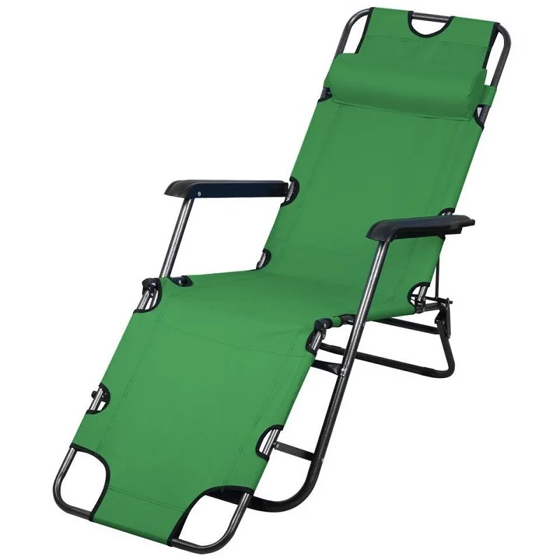 

Patio Folding Recliner Lounge Chair Chaise (Green)