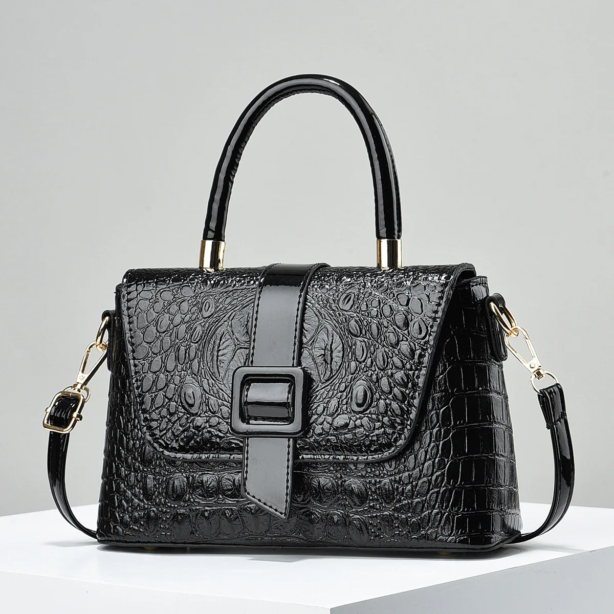 

Vintage Crocodile Pattern Simple Large Capacity Crossbody Bag 2024 New Summer Style One-shoulder Woman Ladies Female Trend Bag