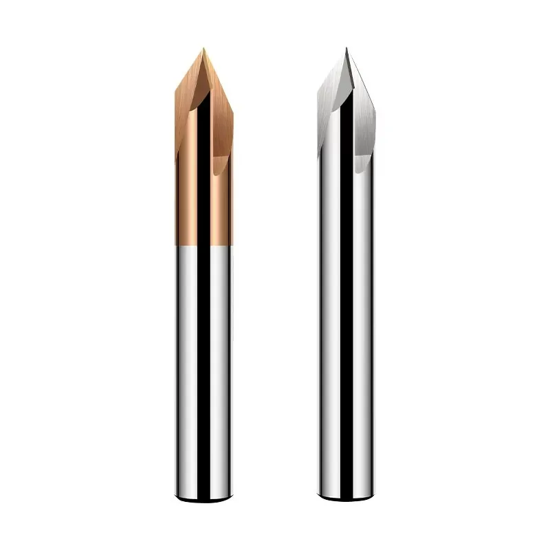 Frez trzpieniowy z węglika spiekanego Kerseo do fazowania, gratowania krawędzi, frez do rowków V, 60 90 120 stopni, 3 ostrza, frez do fazowania.