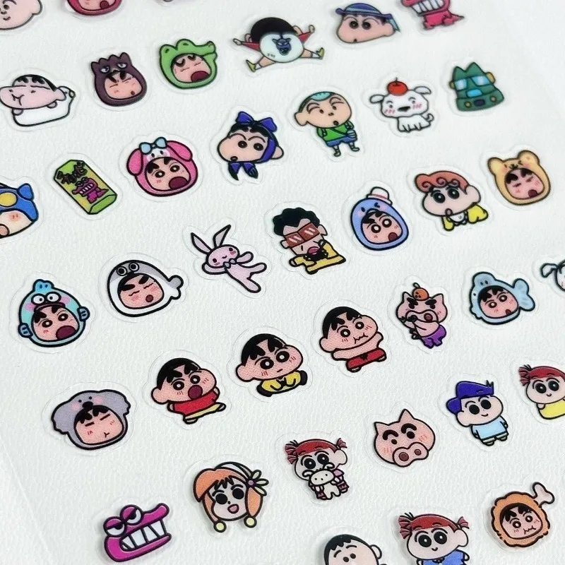 Crayon Shin-chan Cartoon Pvc Stickers Anime Figure Cute Graffiti Decals Stickers Phone Envelope Laptop Decor Stickers Kids Toys