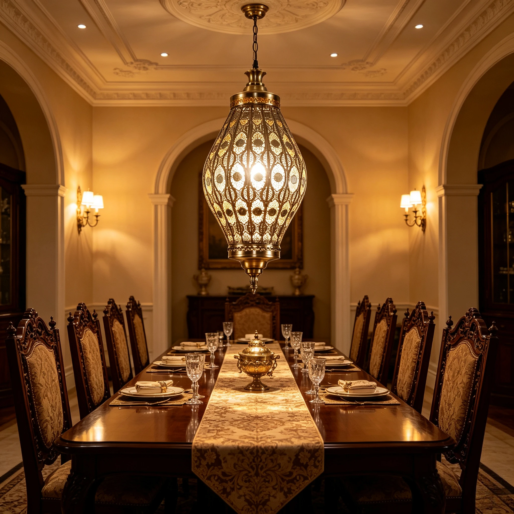 Restaurant Lighting Decoration - Moroccan Metal Art Pendant Lights Living