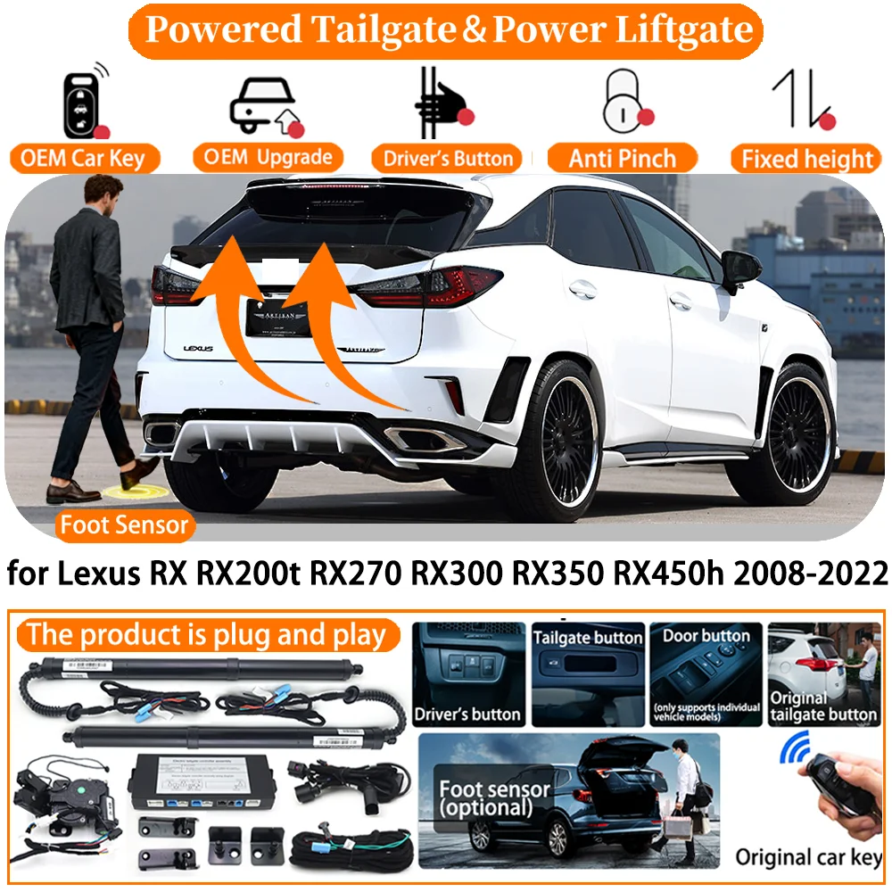 Car Smart Powered Tailgate system for Lexus RX RX200t RX270 RX300 RX350 RX450h 2008-2022 Automatic Electric Power Tailgate kit