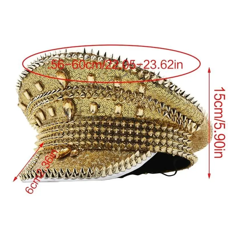 652f cappello da berretto Cappello luccicante Cappello Crystal Cappello per festival musicali Cappello Crystal Scintili