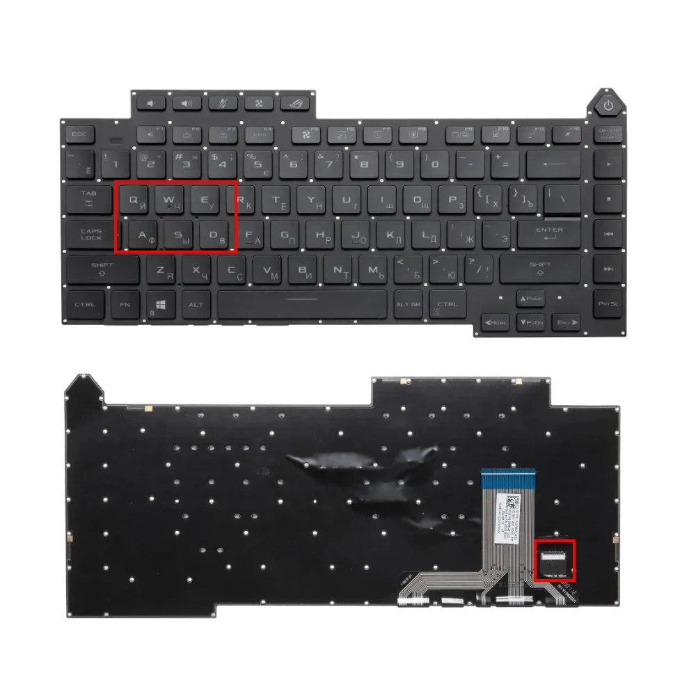 XIN-Russian RU RGB per key Backlit Laptop Keyboard For  Asus ROG Strix Scar 15 G533 G533ZM G533ZS G533ZW G533ZX