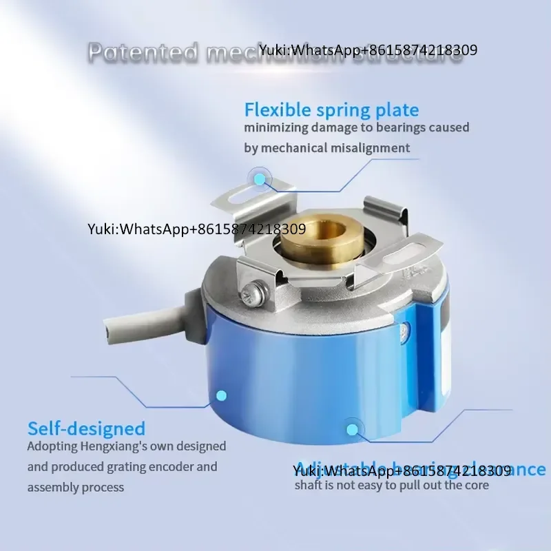 HENGXIANG Incremental Encoder Tapered K48 OIH48-2500P8-L6-5V DC24V 12phase 10000PPR IP40 Spring Plate Mounting