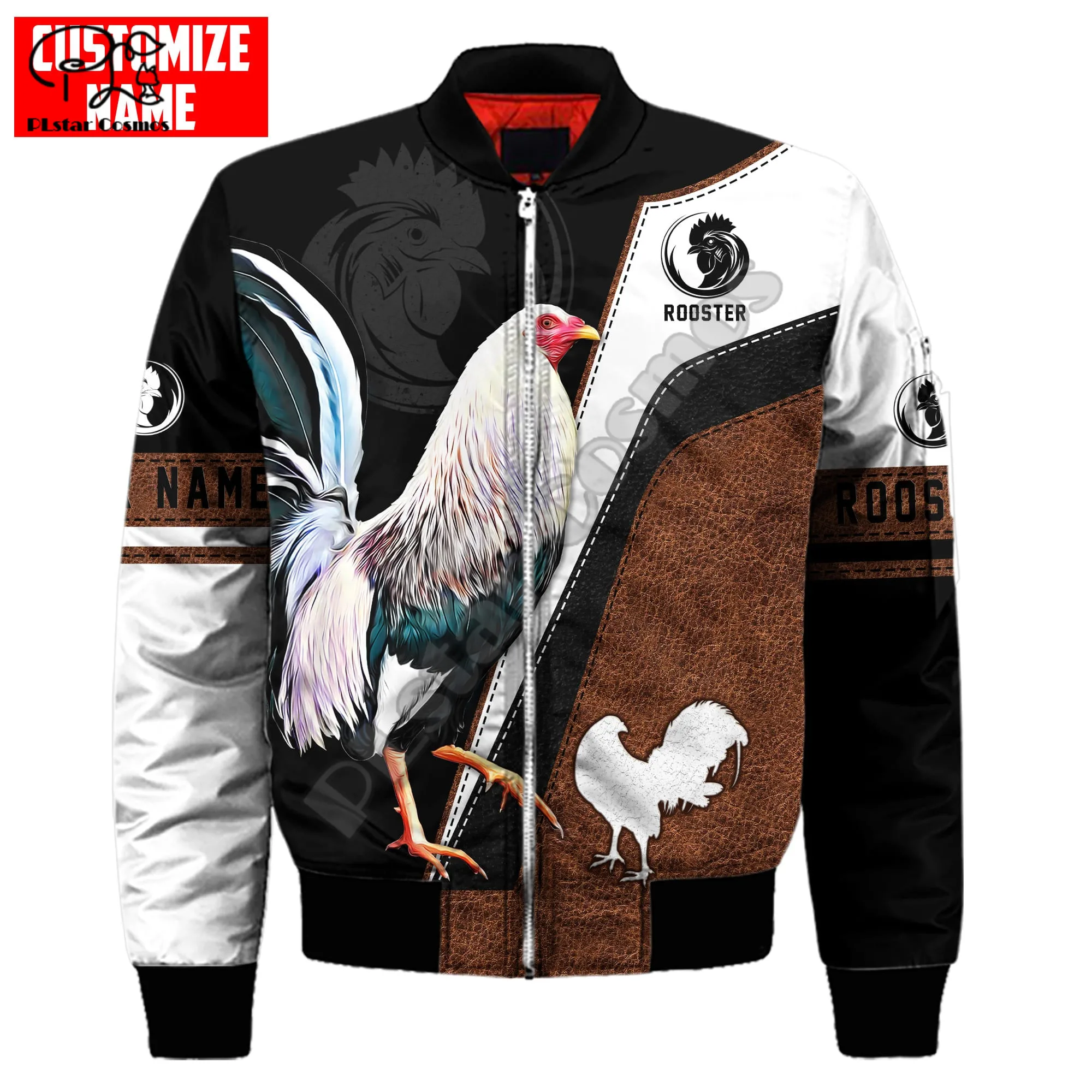 PLstar Cosmos Beautiful Rooster 3D Print 2022 New Fashion Men Bomber Jacket Hip Hop Unisex Casual Windbreaker Drop Shipping R23