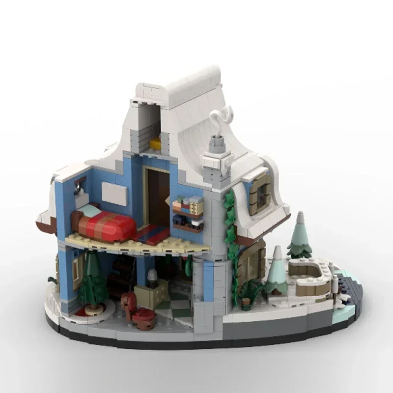 

christmas theme holiday season house bricks santa xmas noel cottage blocks natale cabin winter village church moc building set