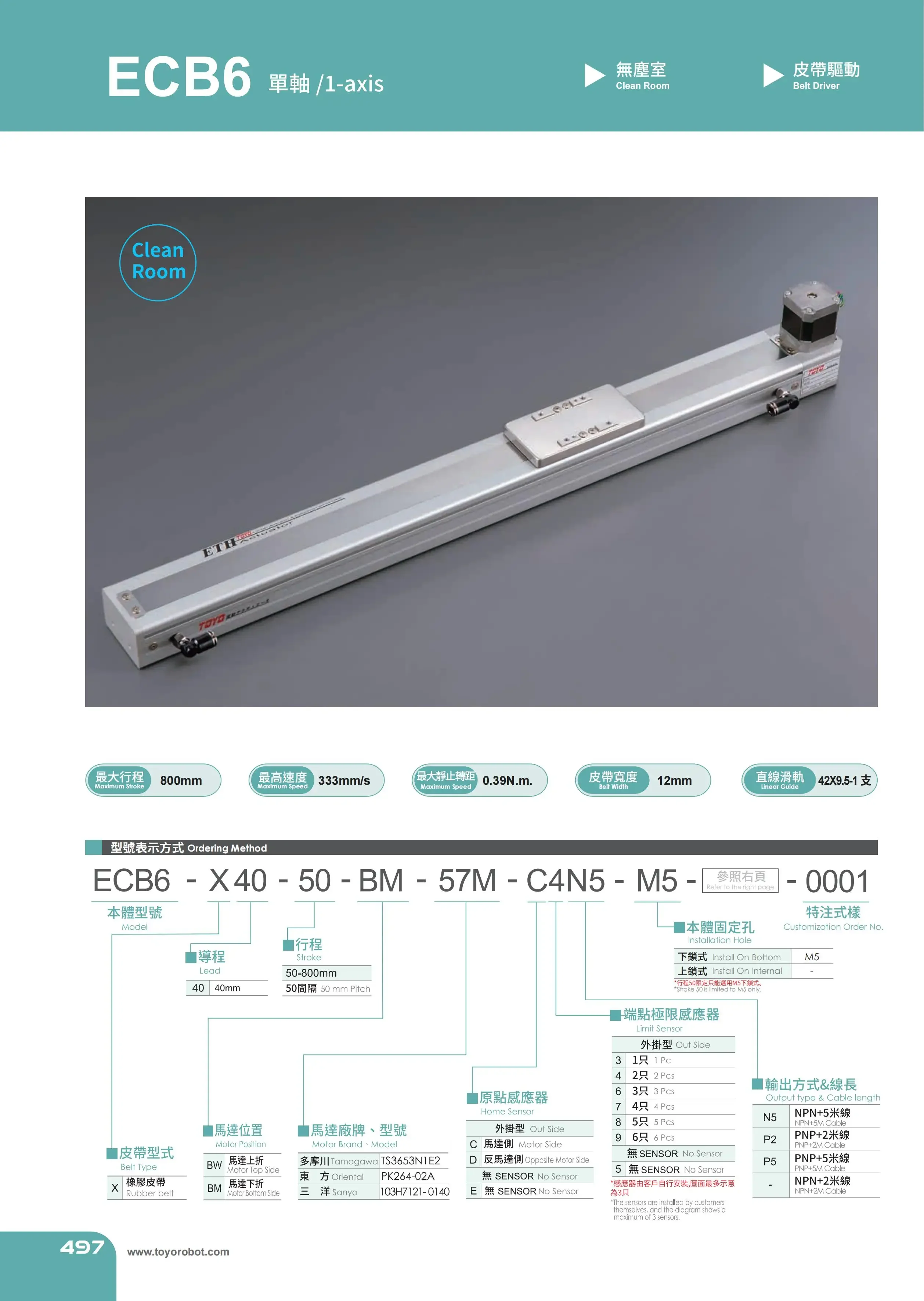 TOYO HIWIN high precision linear custom screw slide automatic module XYZ axis slide module ECB6 Series