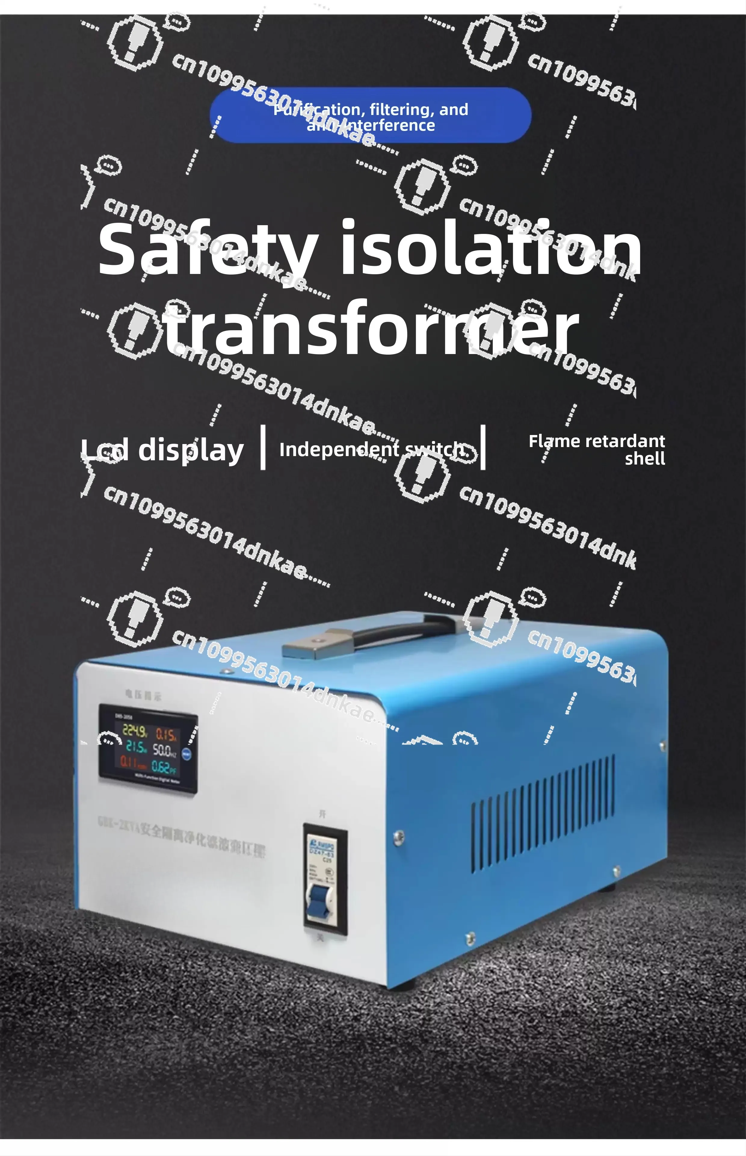 Safety Isolation Regulator Transformer 220v To 220v Audio Electrical Maintenance Single-phase Power Supply 220 To 110GBKL