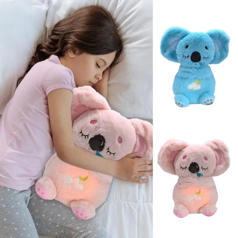 Relief Koala Breathing Stuffed Animal Plush Serenity Animal 4 Modes Adjustable Sleeping Koala With Musical Lights And Rhythmic