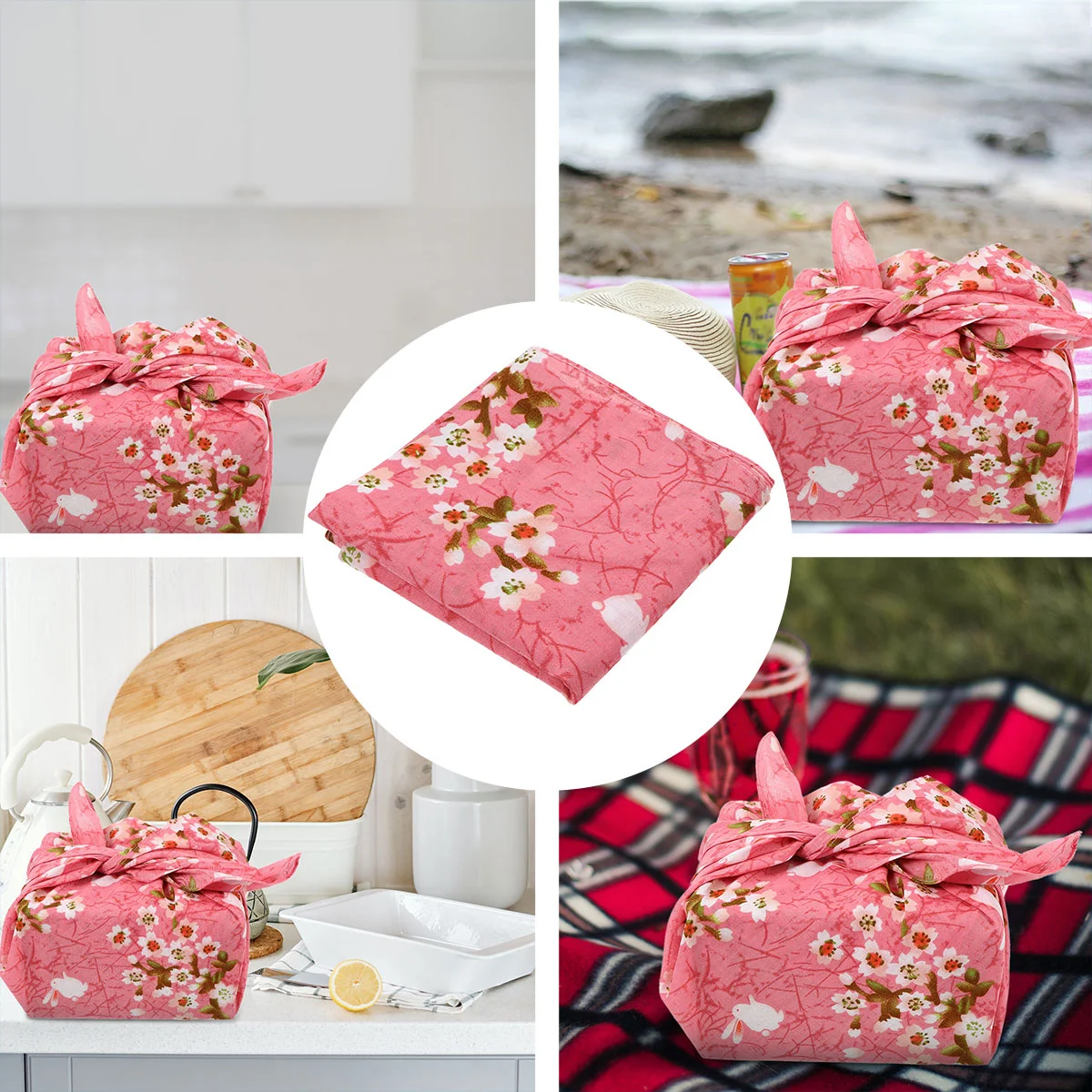 Japanese Handkerchief: Durable Bento Wrapping Cloth Tablecloth Placemat Small Handkerchief for Home and Outdoor Use