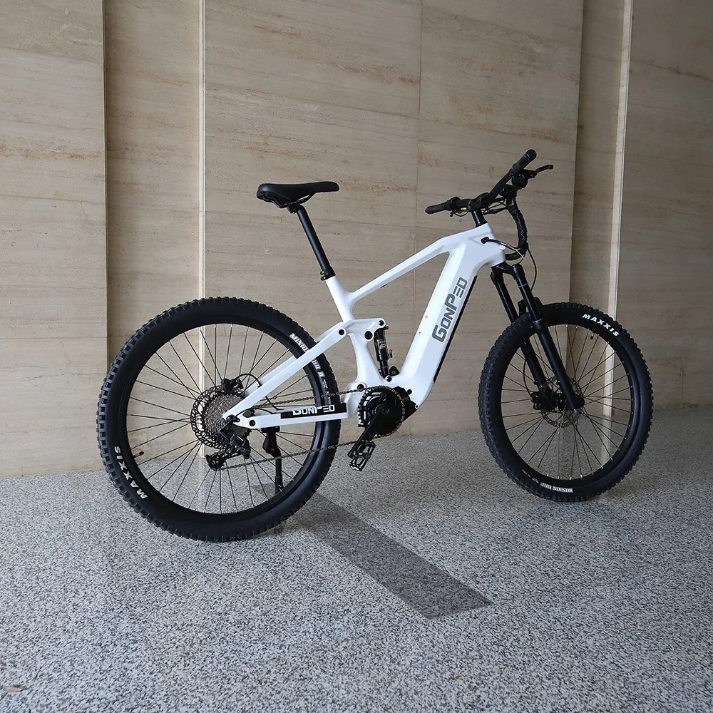 48v 1000w Bafang Mid Drive Electric Bike Carbon Frame Enduro Bike Full Suspension 500w M600 Mountain Bike