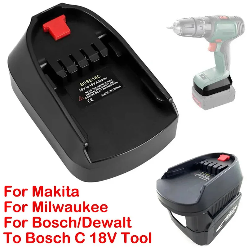 Battery Adapter Converter for Makita/Dewalt/Bosch/Milwaukee 18V Li-ion Battery Convert To for Bosch PBA Series Electrical Tools