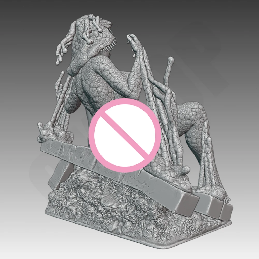 1/24 Scale NSFW Sexy Girl Gwwen and Venoon Resin Figure Model Kit Unassembled Unpainted DIY Collectible Miniature Hobby Toy