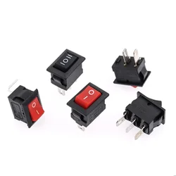 10pcs KCD11 Rocker Switch 10*15mm Mini Push Button Switch ON-OFF / ON-OFF-ON 2 Pins / 3 Pins 3A 250VAC / 6A 125VAC
