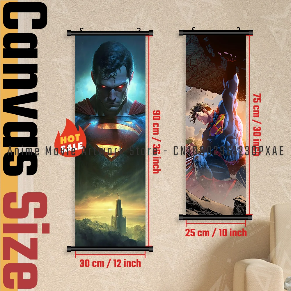Película Superman decoración del hogar impresiones pared arte cartel Liga de la justicia superhéroe lienzo rollos imágenes pintura colgante sala de estar