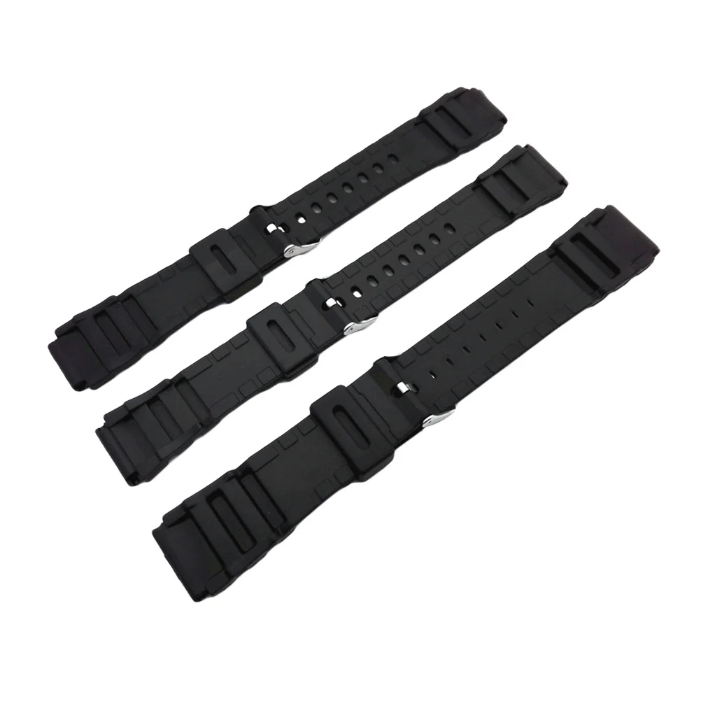 

22Mm Watch Band Strap for Replacement PU Band Silver Buckle Sturdy Secure Fit for Most Standard Watches