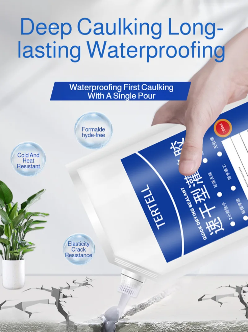 High Elastic Roof Crack Filler Sealant Weather-Resistant Leak Repair Adhesive for Outdoor Deck Gutter Home Construction Seams