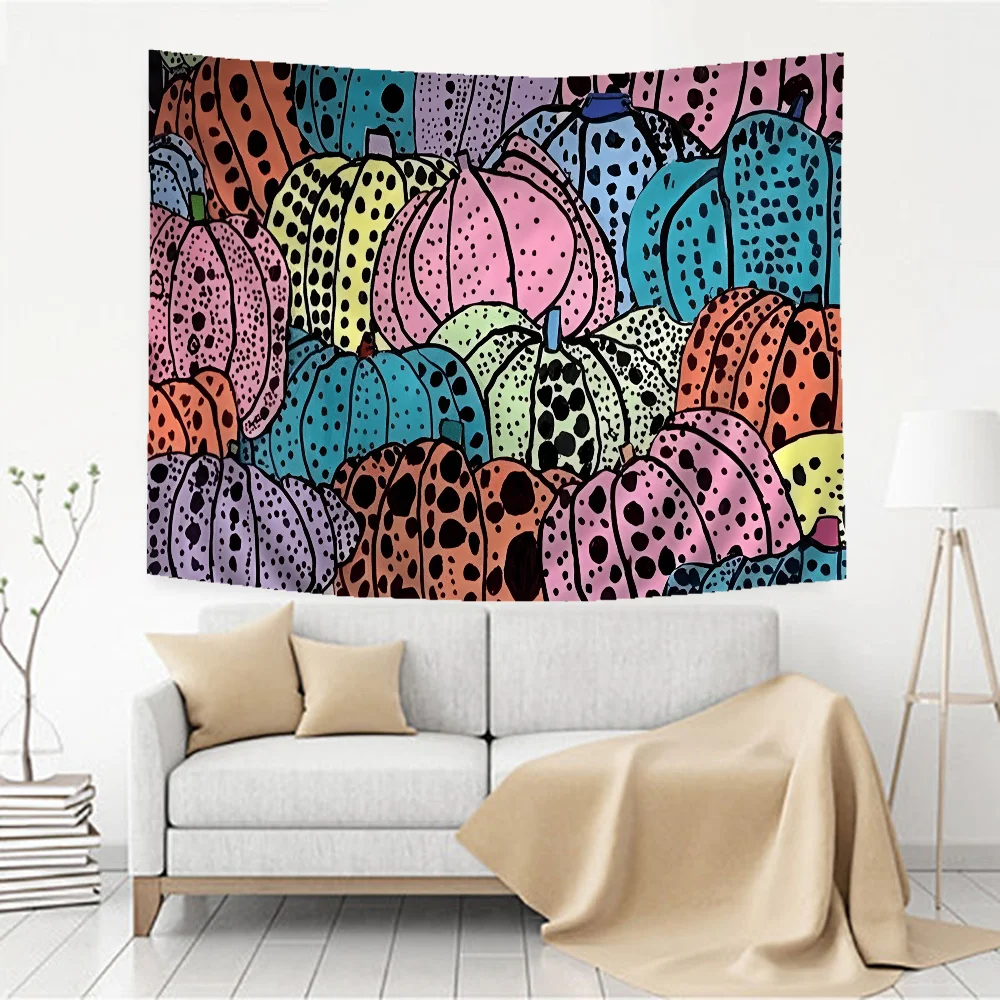 Yayoi Kusama Art Hanging Bohemian Tapestry Hanging Tarot Hippie Wall Rugs Dorm Japanese Tapestry